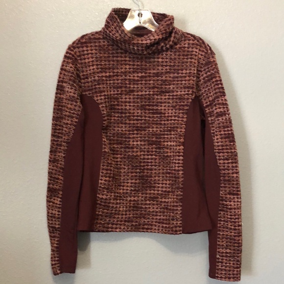NIKE PRO HyperWarm Turtleneck Women’s Large Burgundy Long Sleeve TOP ONLY - Picture 14 of 15